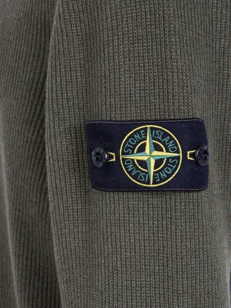 Pulover Stone Island tricotate cu strasuri verde