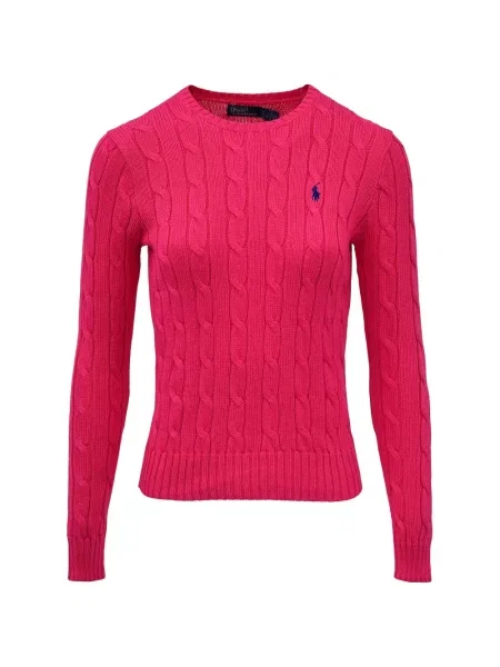 Pulover Polo Ralph Lauren cu decolteu în V roz