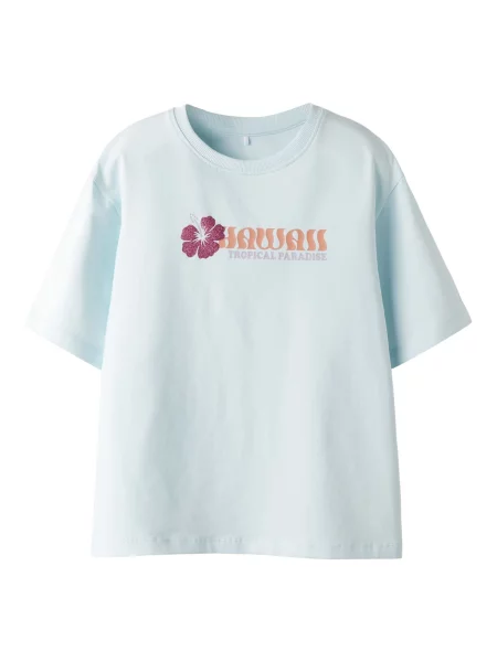 NAME IT Póló NKFJaney világoskék / sárgabarack magenta rózsaszín