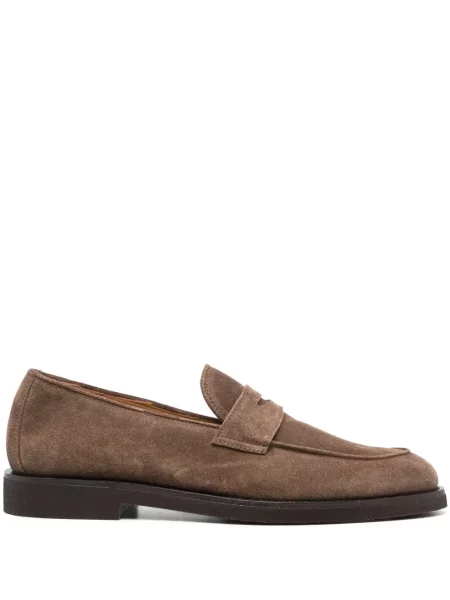 Pantofi loafer Officine Creative din piele de căprioară maro