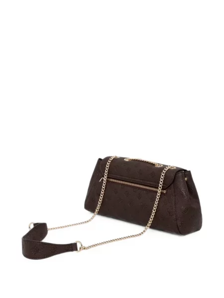 Crossbody táska Guess autogrammal barna