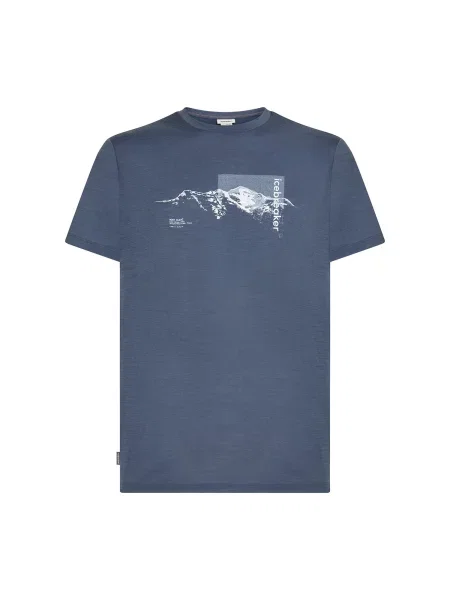 ICEBREAKER Tricou funcțional Pure Altitude albastru amestec alb