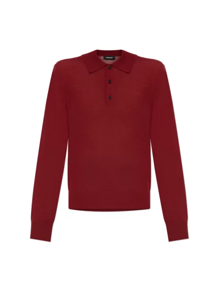 Sweter Dsquared2 wełniany czerwony