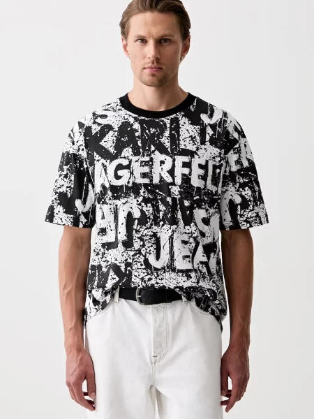 Karl Lagerfeld Jeans tricou pentru bărbați din alb