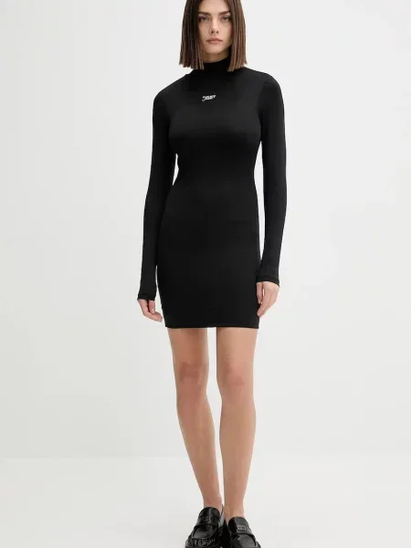 Tommy Jeans Šaty / strieborná čierna