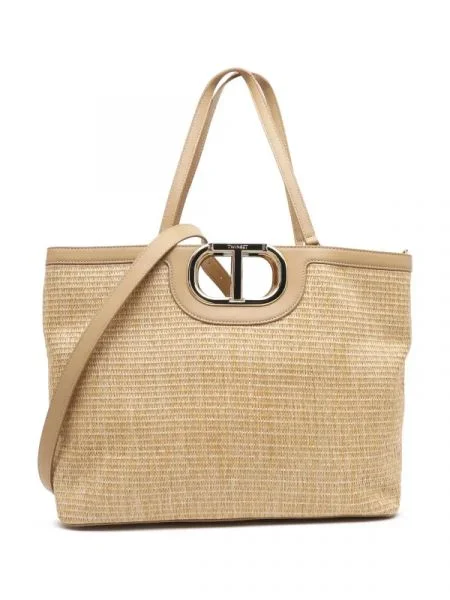 TWINSET Geantă shopper Lila bej