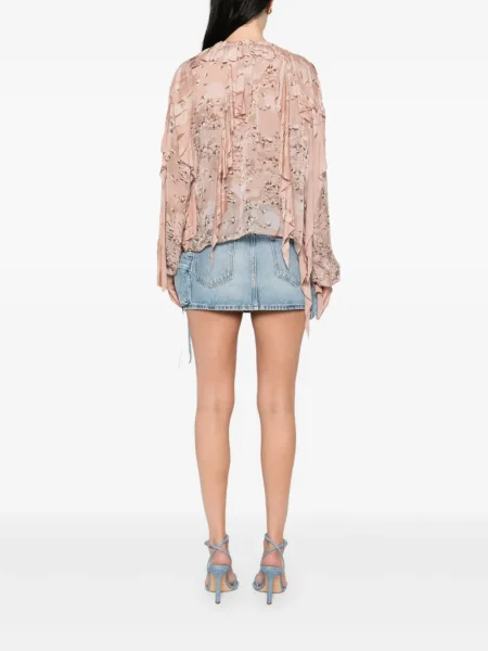 Bluză Diesel cu volane maro