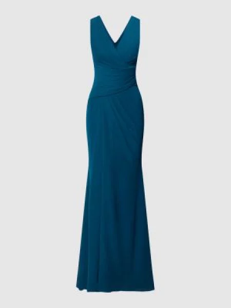 Sukienka wieczorowa z tasiemką w talii Troyden Collection