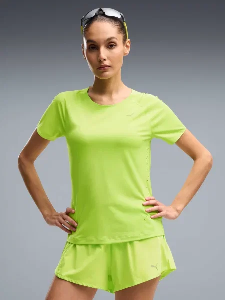 Спортивна футболка PUMA Everyday Cloudspun Ss Tee W комбінований верх зелений