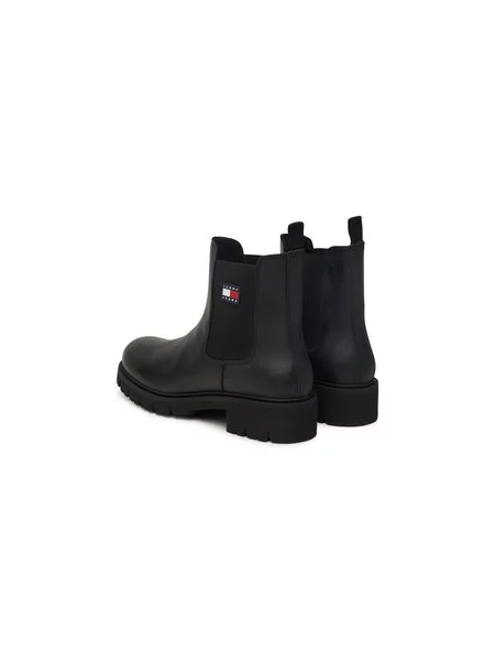 Tommy Jeans Gležnjarji Chelsea Tjw Chelsea Leather Boot črna