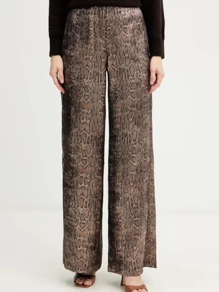 Morgan pantaloni lat high waist PJENG.F maro