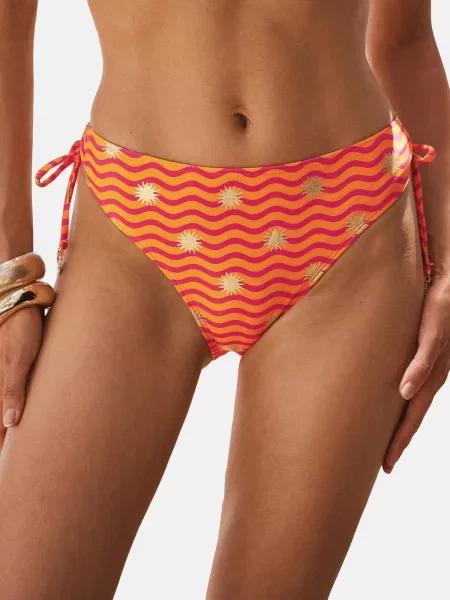 Love & roses Slip costum de baie auriu portocaliu