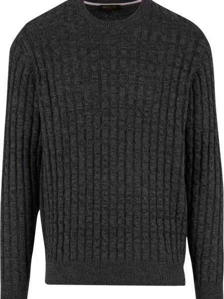 INDICODE JEANS Svetr Trevin tmavě šedá