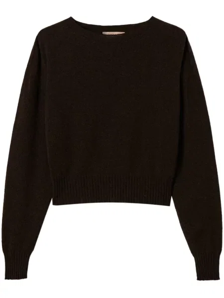 Pulover Twinset din cașmir cu decolteu rotund maro