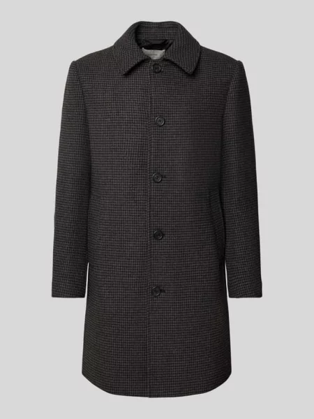 Płaszcz wełniany o kroju regular fit z wykładanym kołnierzem model ‘ARCHIVE’ Selected Homme