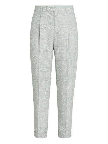 Kostkované kalhoty Brunello Cucinelli šedé