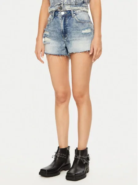 One Teaspoon Джинсові шорти Bowies Голубий