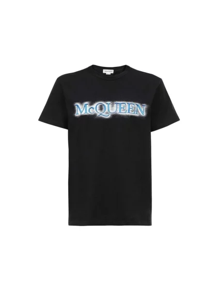 Koszulka Alexander Mcqueen z nadrukiem czarna
