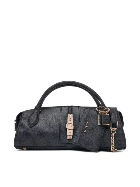 Guess Geantă Yvonne Logo Mini închis gri