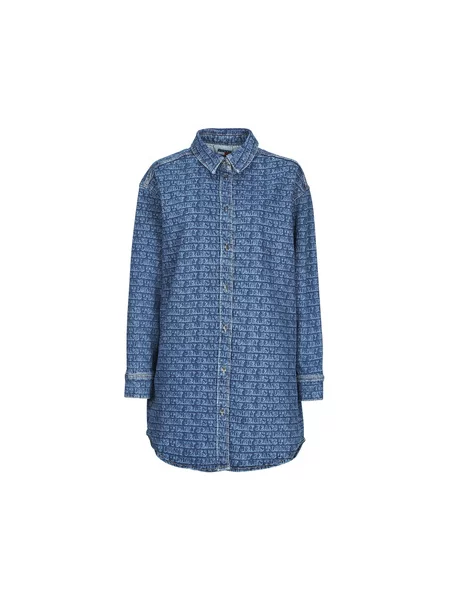 Obleka srajca Tommy Jeans modra