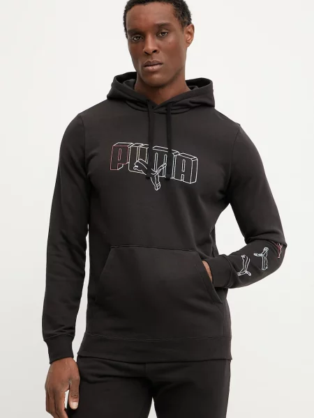 Pulover Puma s kapuco črna