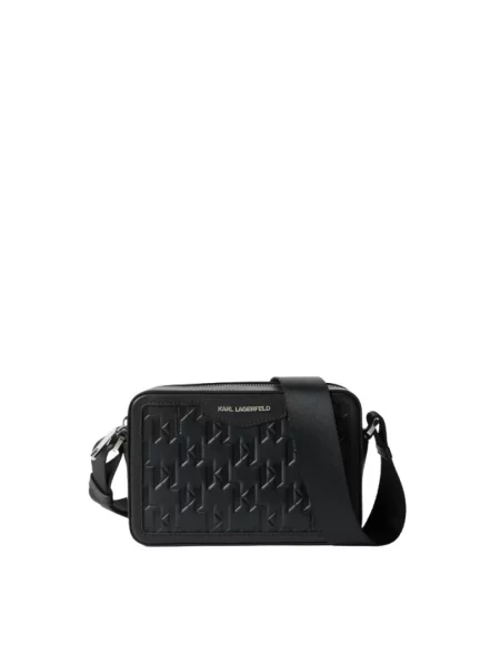 Torba Karl Lagerfeld K/Monogram skórzana czarna