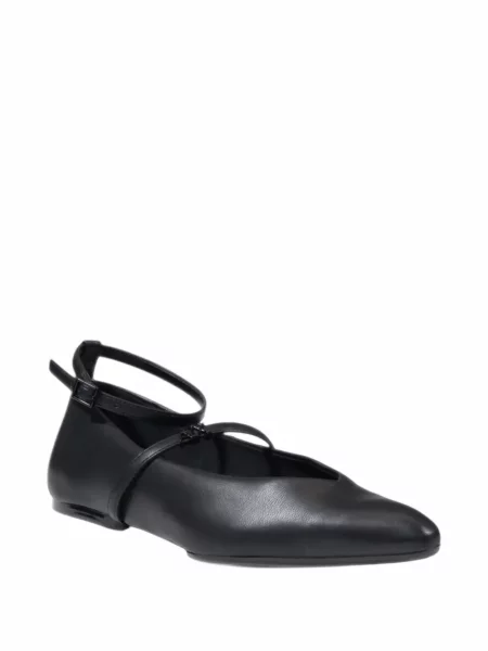 Balerini Armani Exchange cu cataramă cu bretele negru
