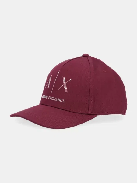Шапка с козирка Armani Exchange бордо