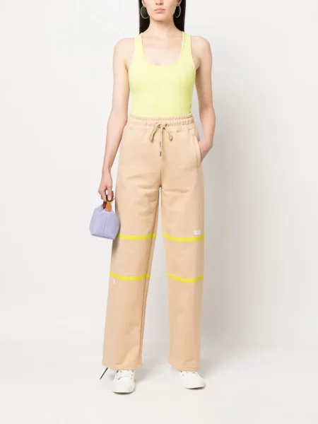 Pantaloni sport Gcds cu dungi maro