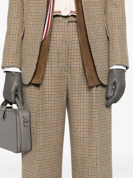 Pantaloni Thom Browne în carouri din tweed