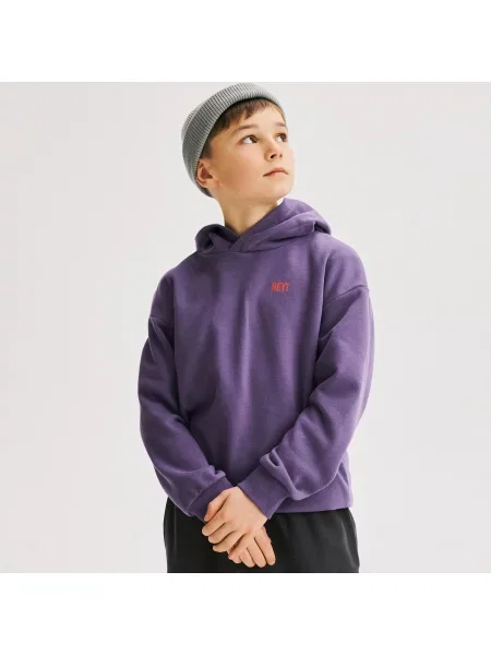 Reserved Oversize mikina s kapucí tmavě fialová