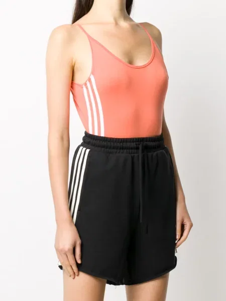 Prugasti bočna pruga bodi Adidas narančasta