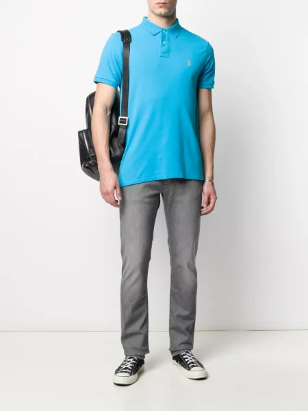 Siuvinėta polo marškinėliai Polo Ralph Lauren mėlyna