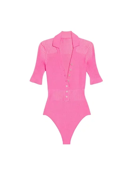 Body Jacquemus wełniany różowy