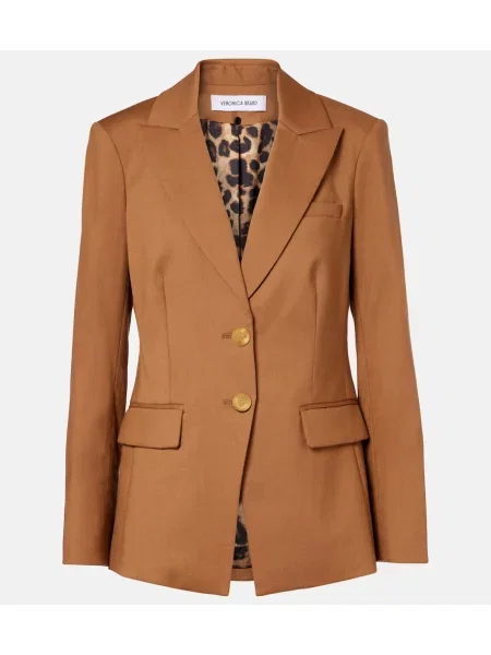 Sacou Veronica Beard de lână maro