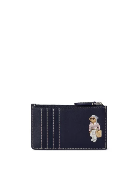 Polo Ralph Lauren portfel skórzany niebieski