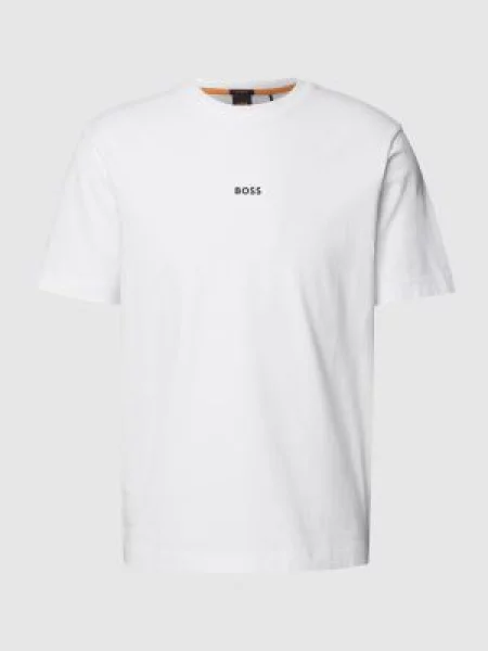 BOSS t-shirt BOSS ORANGE gładki biały