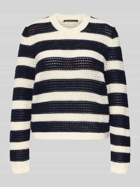 Sweter z dzianiny z Mieszanka żywej wełny i kaszmiru Windsor biały