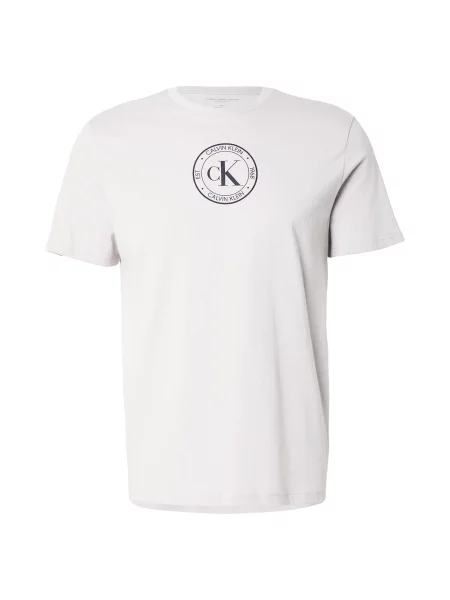 Calvin Klein Jeans Tricou gri deschis negru