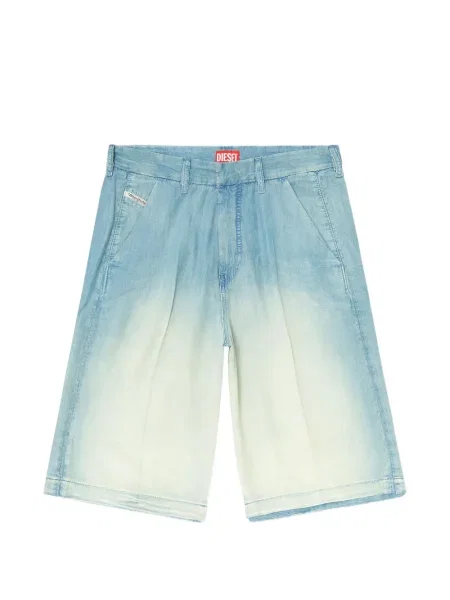 Pantaloni scurți din denim Diesel cu gradient albastru
