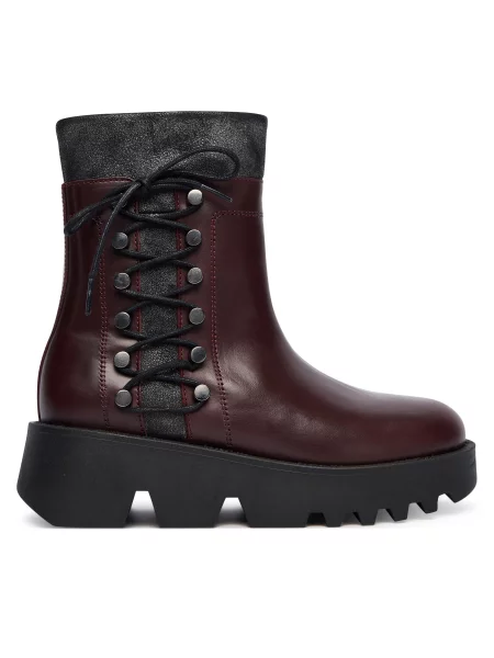 Škornji Fly London Zakufly Bordo rdeča