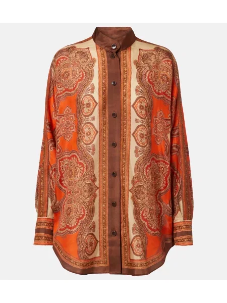 Cămașă Zimmermann de mătase cu model paisley