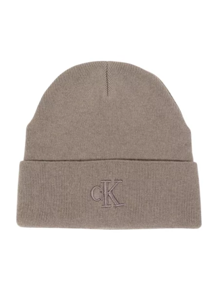 Czapka Calvin Klein z haftem brązowa