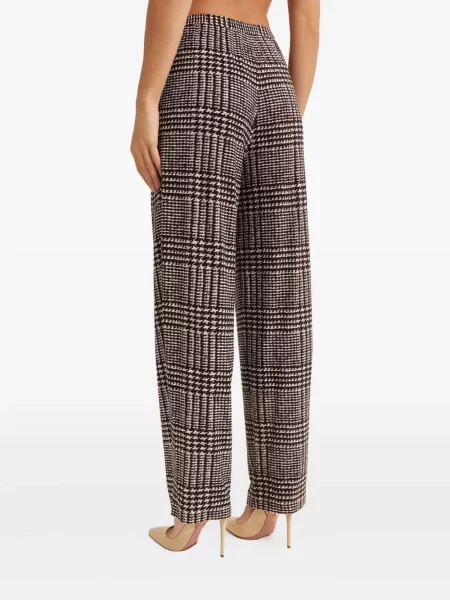 Pantaloni Norma Kamali plisate maro
