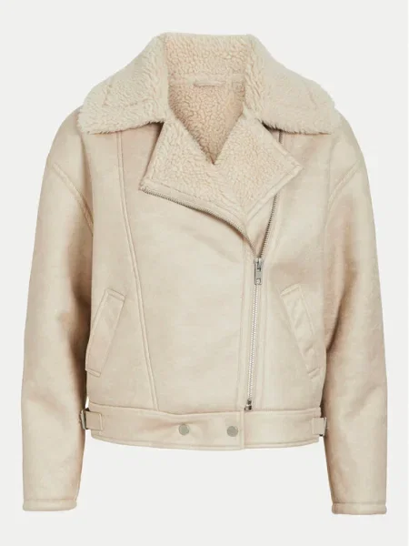 Vila Geacă din imitație de piele Risi bej