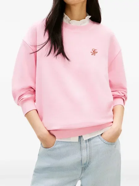 Hanorac Tommy Hilfiger cu broderie roz