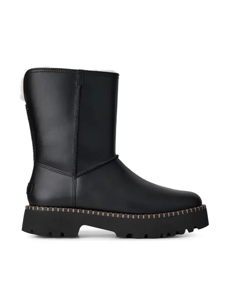 UGG W Uptowner Short Boot cizme de zăpadă pentru femei din piele negru