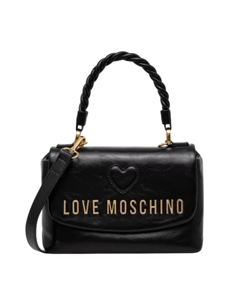 Love Moschino torebka crossbody skórzana czarna