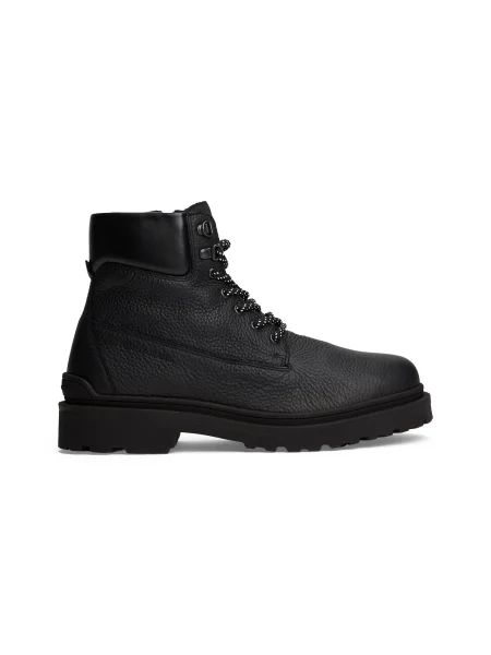 Gležnjarji Tommy Jeans Tjm Lace Up Boot Leather črna