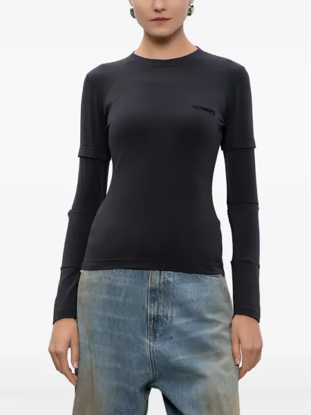 Μακρύς μπλούζα Vetements μαύρο